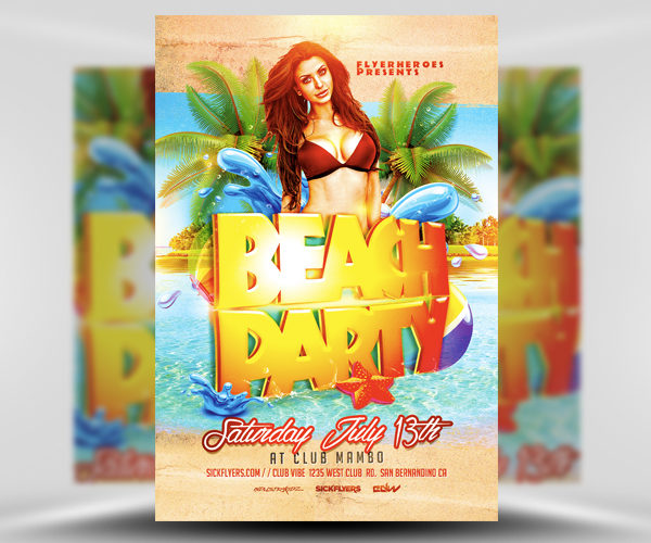 Beack-Party-Flyer-Template-1