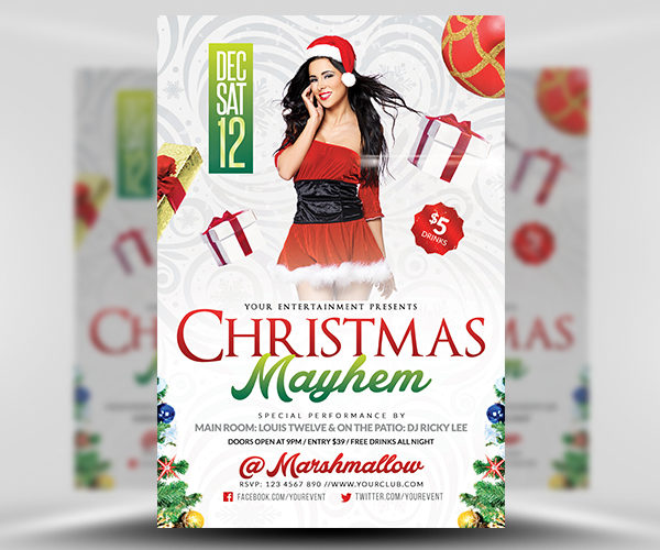 Christmas-Mayhem-Flyer-Template-1