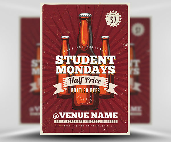 Student-Mondays-Bottles-Flyer-Template-1