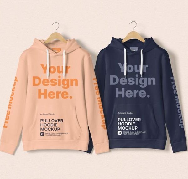 free+kangroo+pocket+pullover+hoodie+mockup